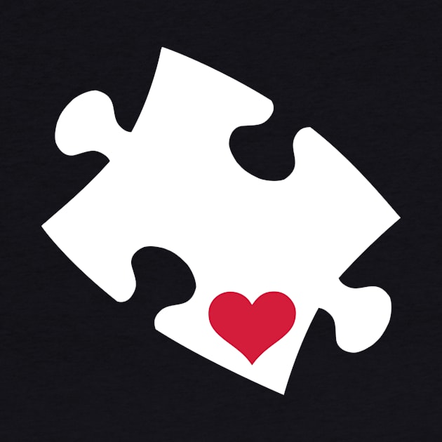 Jigsaw puzzle piece heart by Designzz